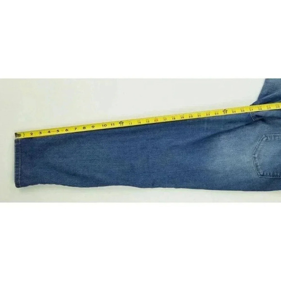 Jessica Simpson Size 6/28 Women's Rolled Crop Skinny Blue Denim Jeans Size 28X27 - Picture 4 of 11